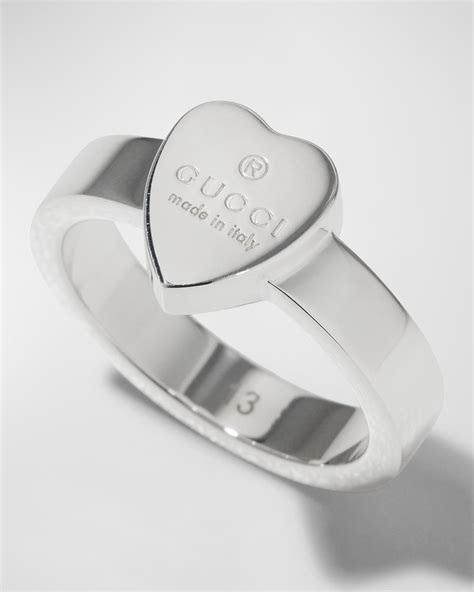 gucci heart ring size 8|gucci trademark ring.